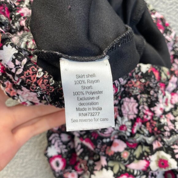 SO Girls Skirt Size XL (14/16) Floral Pull On Ruffled A Line Mini,Lined - Picture 7 of 7